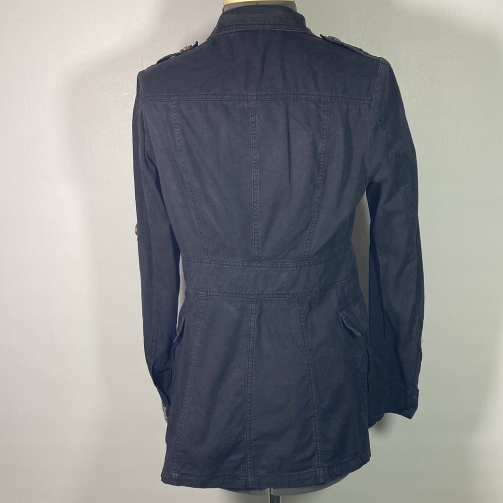 Double Zero 100% Cotton Ruffled Front Button Jacket Size M - Picture 7 of 13